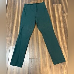 COS Sz 6 Dark Green High Rise Elastic Waist Trousers Slacks Office Pull On